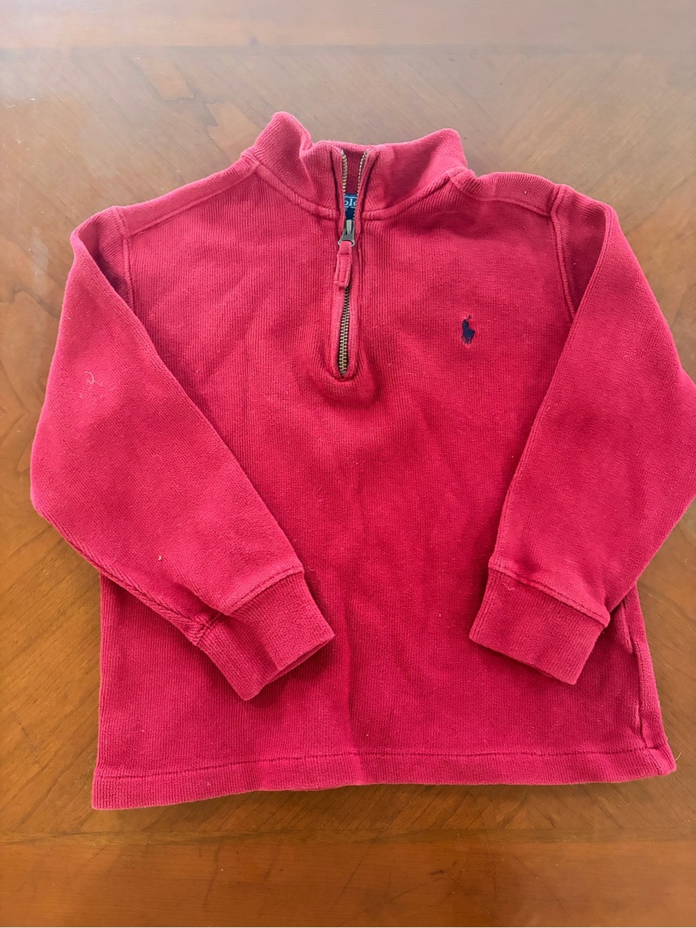 Ralph Lauren Kids Red Half-Zip Sweatshirt